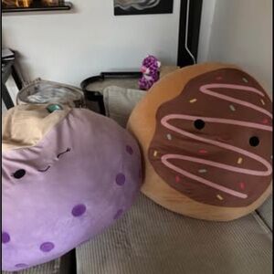 Giant Squishmellow Pillow Pair - Purple & Tan $20 each